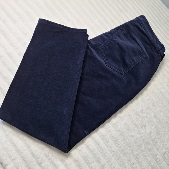 Talbots Pants - Talbots High Waisted St. Leg Curvy Corduroy Pants Womens 10P Navy